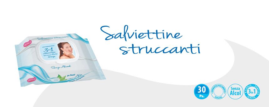 Dealo Salviette Struccanti 3 in 1 30 pezzi