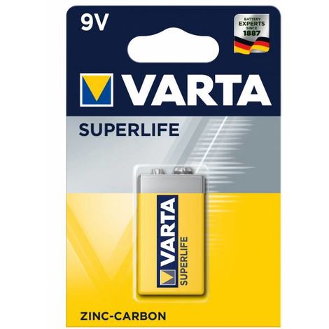 Batteria Varta Superlife 9V Zinco Carbone