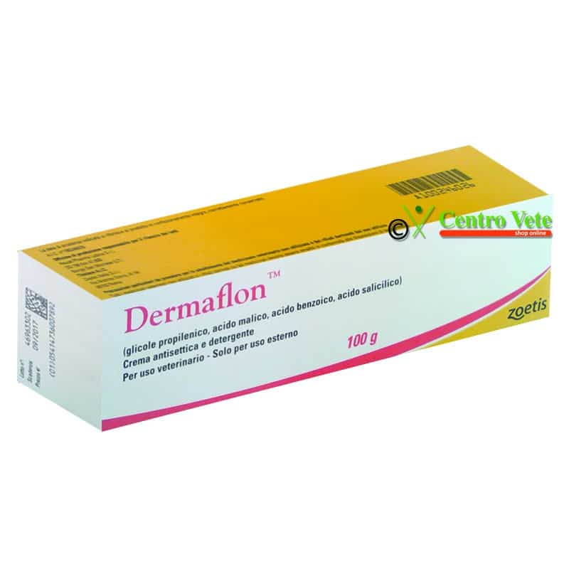 DERMAFLON (100 gr) – Crema veterinaria antisettica e detergente per la cura delle lesioni cutanee
