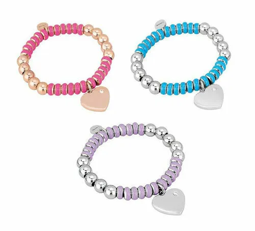 2Jewels Bracciale Donna Elastico Charm Cuore In Acciaio Italian Design 231366