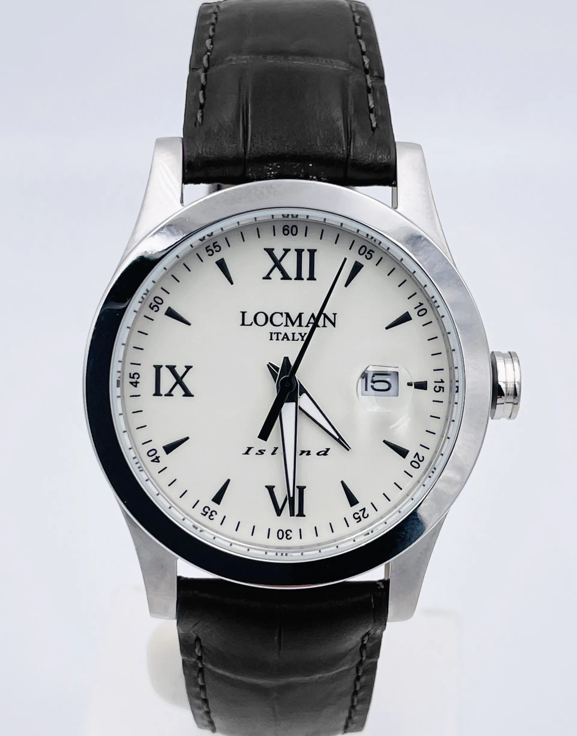 Orologio Uomo Locman Island Classico In Titanio e Acciaio Cinturino Pelle Nero