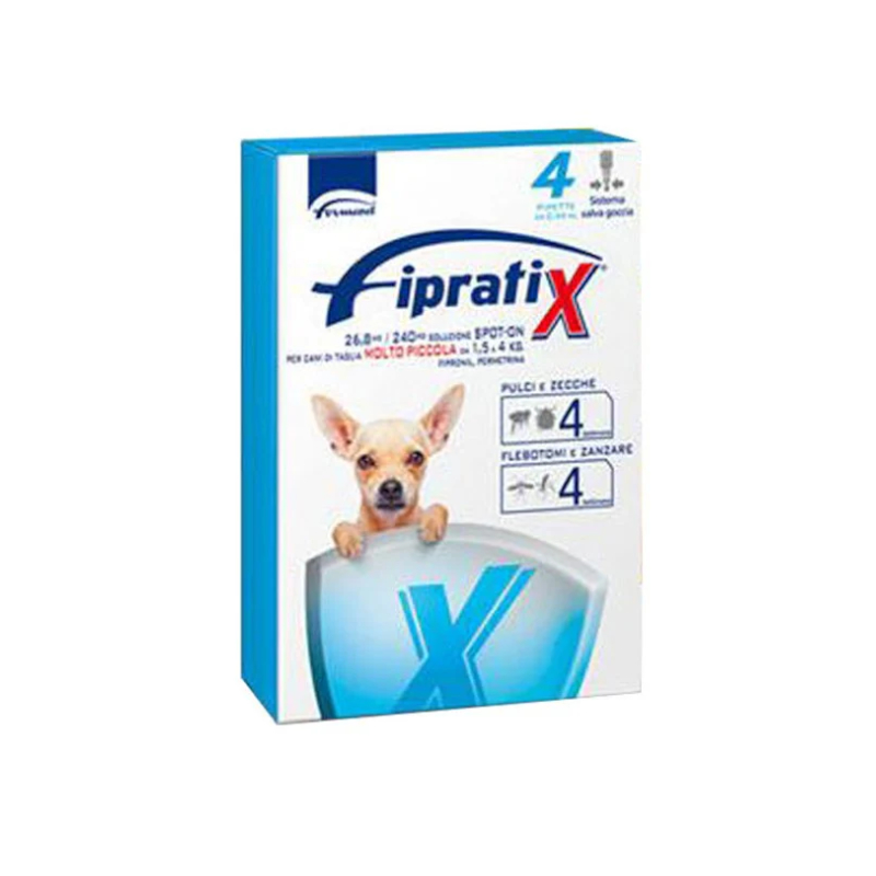 FIPRATIX BLU 1,5/4 KG (4 pipette) – Contro pulci, zecche, flebotomi e zanzare