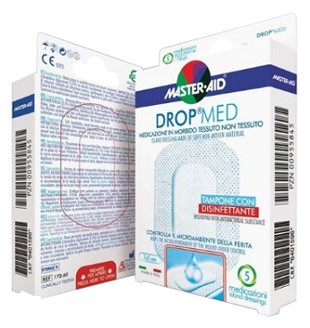 MEDICAZIONE ADESIVA COMPRESSA MASTER-AID DROP MED 10,5X25