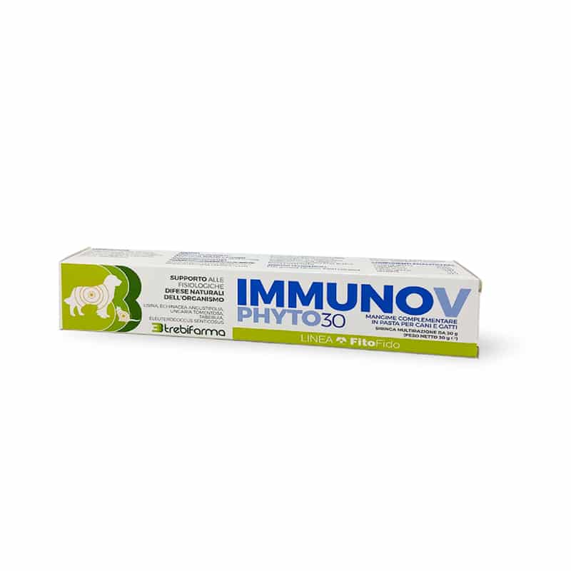 IMMUNOV PHYTO 30 SIRINGA MULTIDOSE (30 gr) – Supporto naturale per le difese immunitarie di cani e gatti