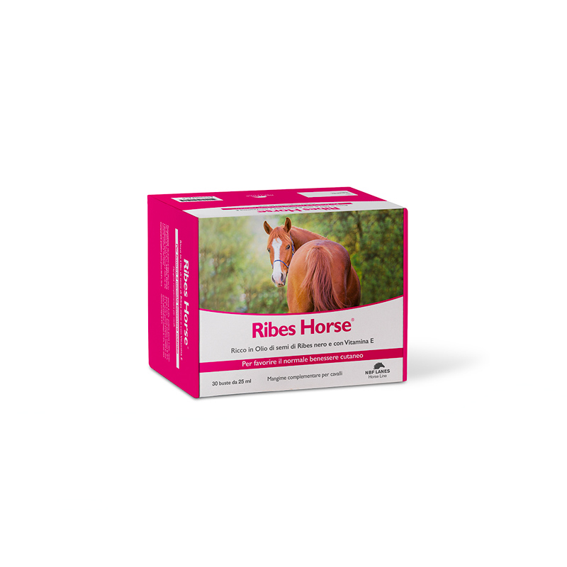 RIBES HORSE (30 buste da 25 ml) – Favorisce il benessere cutaneo dei cavalli
