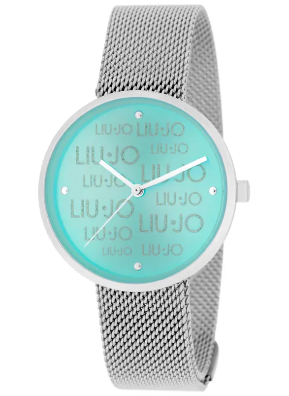 Orologio Donna Liu Jo Magic Acciaio Quadrante Verde Acqua Maglia Milano Argento