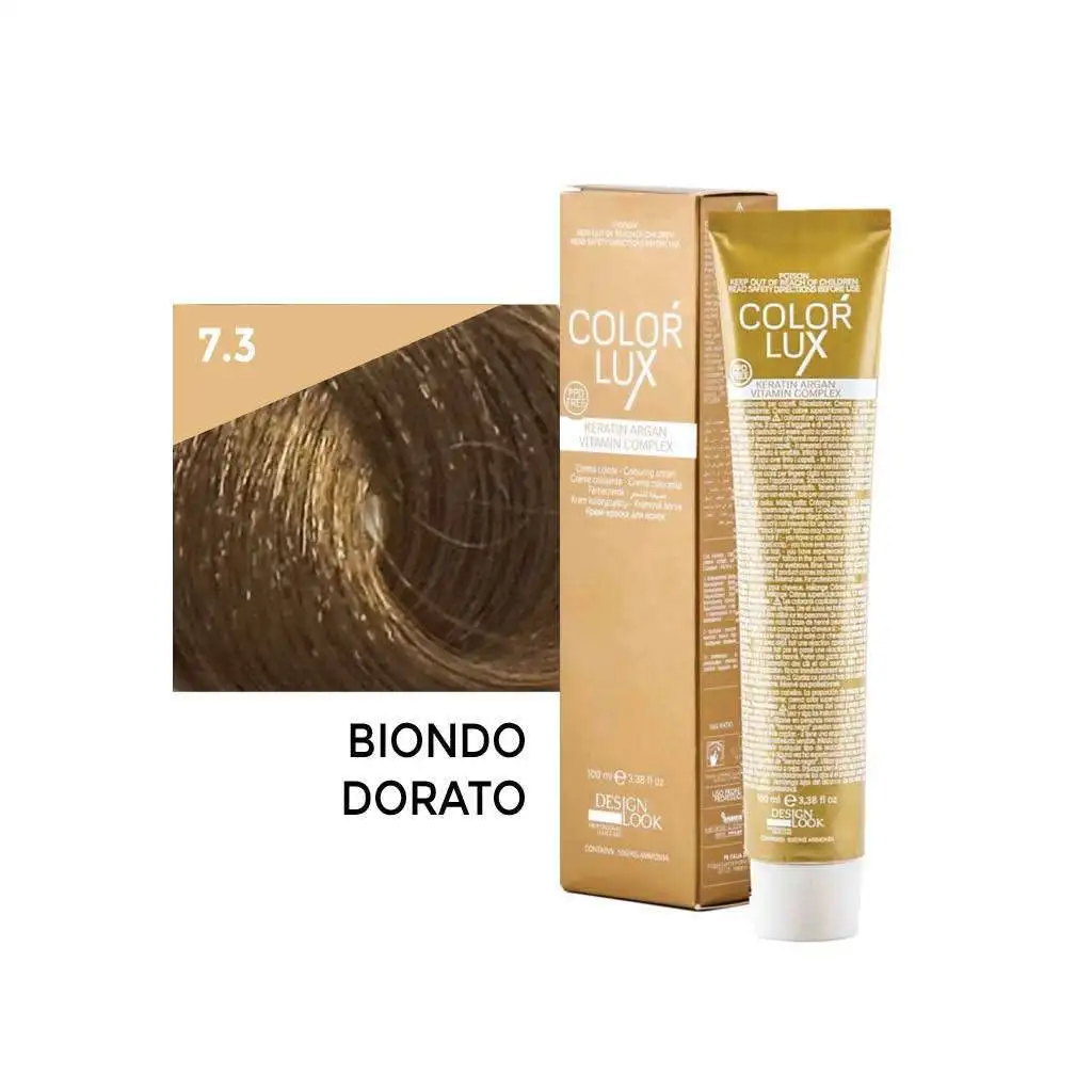Color Lux Crema Colorante – 7.3 Biondo Dorato 100 ml – Design Look