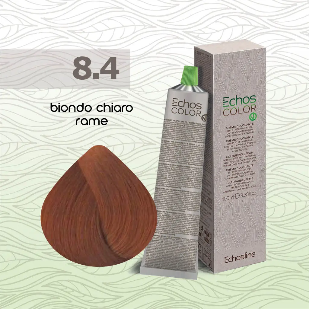 Echos Color – Crema colorante capelli – 8.4 Biondo Chiaro Rame – 100 ml