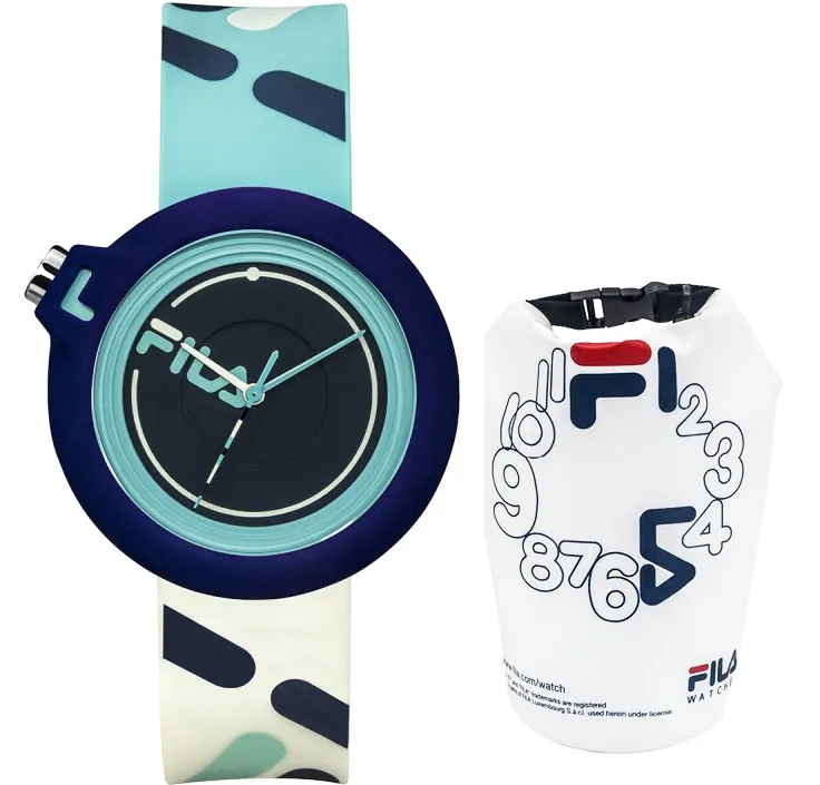 Orologio FILA Puffy In Gomma Silicone Turchese Bianco + Sport Bag Regalo