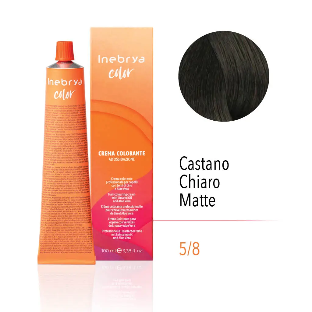 Inebrya Color – 5/8 Castano Chiaro Matte – 100 ml