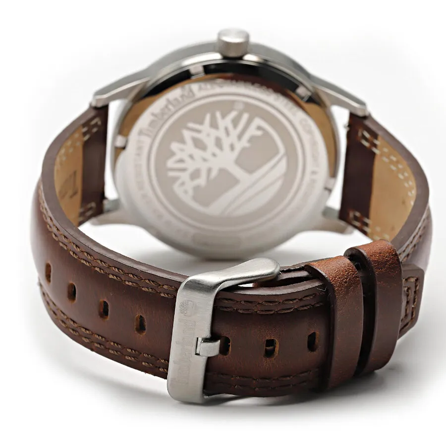 Orologio Uomo Timberland Cinturino Vera Pelle Quadrante Oliva Sacca Zaino Regalo - immagine 2