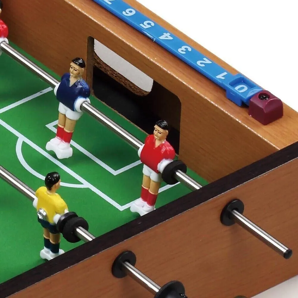 Biliardino Calcetto da Tavolo Calcio Balilla Idea Regalo 2 Giocatori 2 Palline - immagine 4