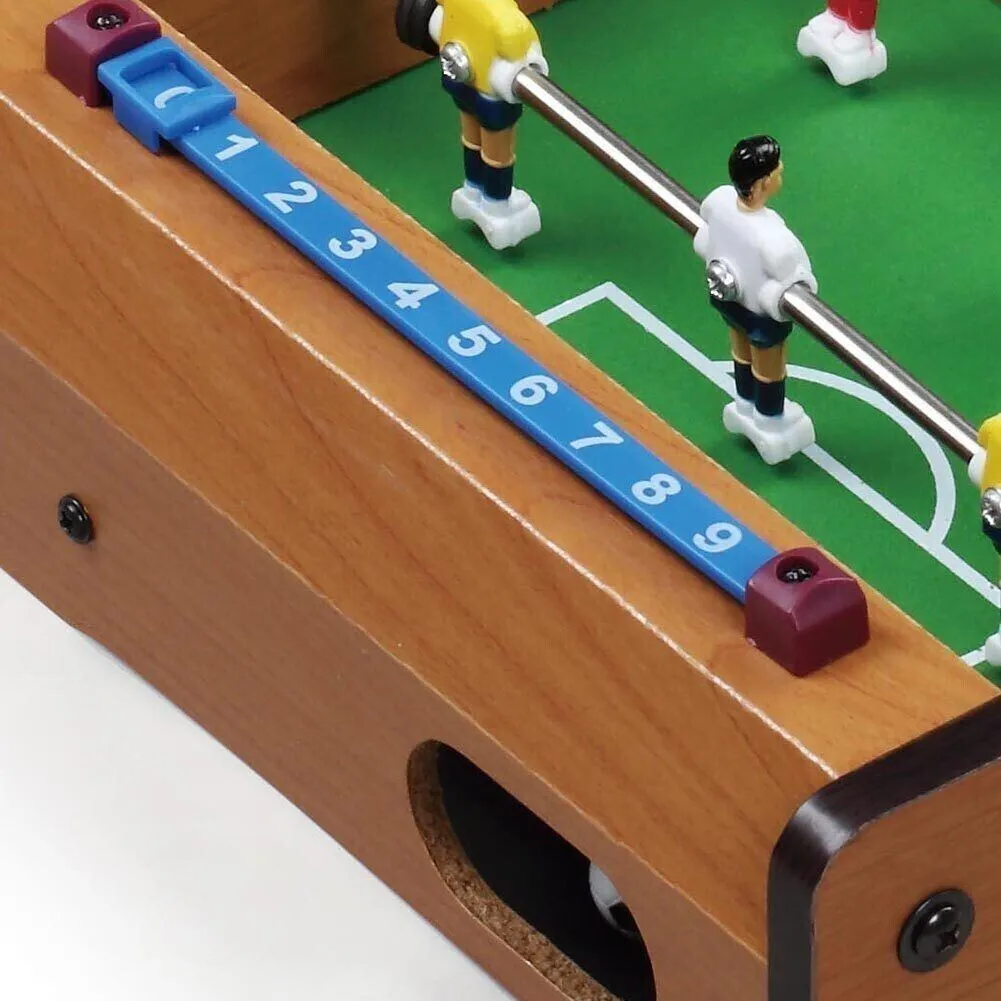 Biliardino Calcetto da Tavolo Calcio Balilla Idea Regalo 2 Giocatori 2 Palline - immagine 2