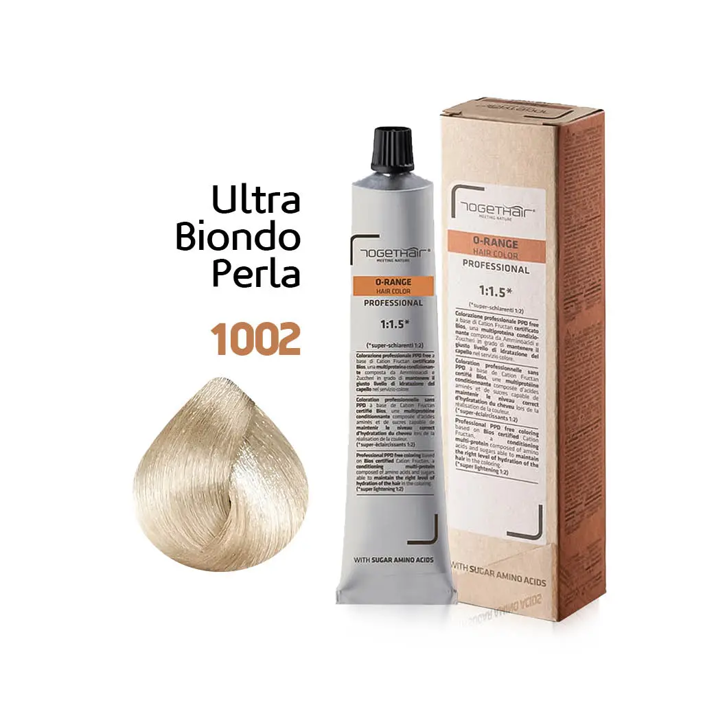 O-Range Hair Color – Colorazione Permanente in Crema – 1002 Ultra Biondo Perla 100 ml – Togethair