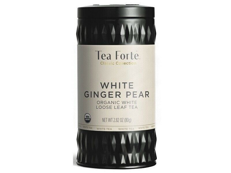 TEA Fortè CILINDRO LATTA SFUSO 80g – WHITE GINGER PEAR – TÈ BIANCO ZENZERO PERA
